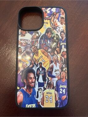 Kobe Bryant Collage iPhone Case - Purple & Gold